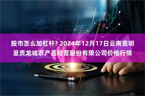 股市怎么加杠杆? 2024年12月17日云南昆明呈贡龙城农产品经营股份有限公司价格行情