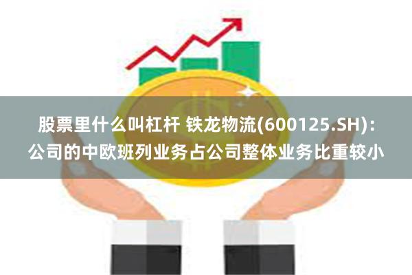 股票里什么叫杠杆 铁龙物流(600125.SH)：公司的中欧班列业务占公司整体业务比重较小
