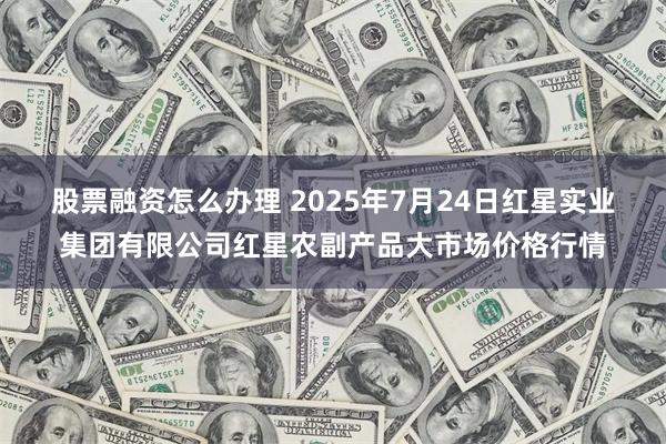 股票融资怎么办理 2025年7月24日红星实业集团有限公司红星农副产品大市场价格行情